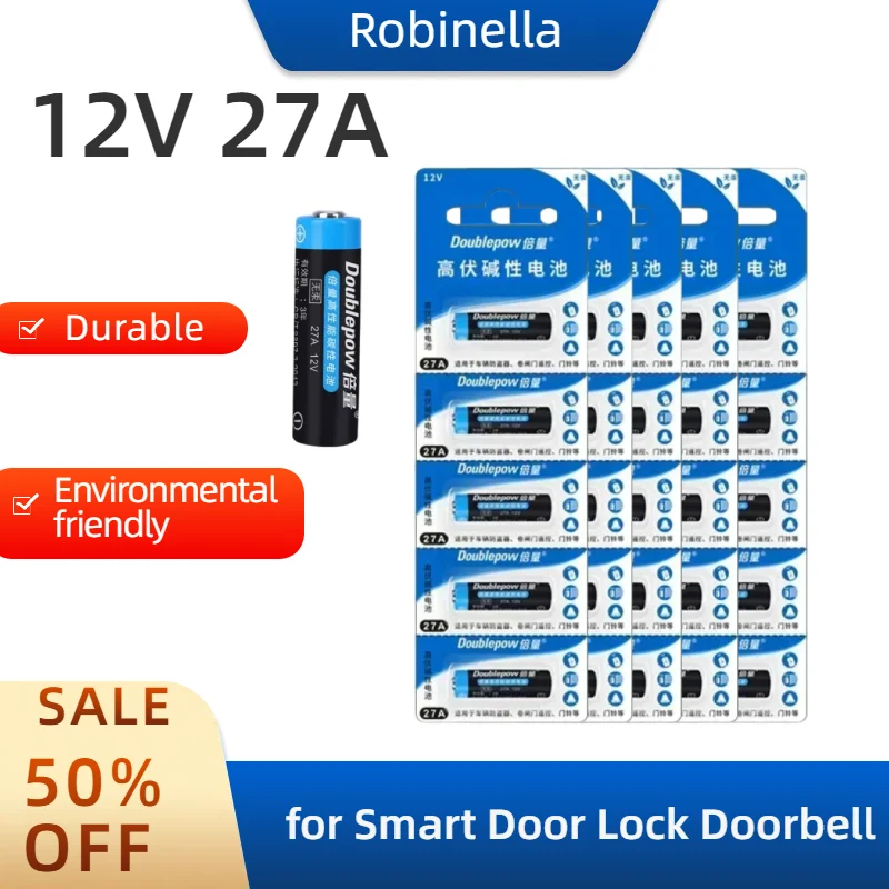 

A27 L828 27A 12V Battery MN27 GP27A. for Multiple Devices: Garage Door, Projector Remote, Controller, Doorbell, Door Lock.