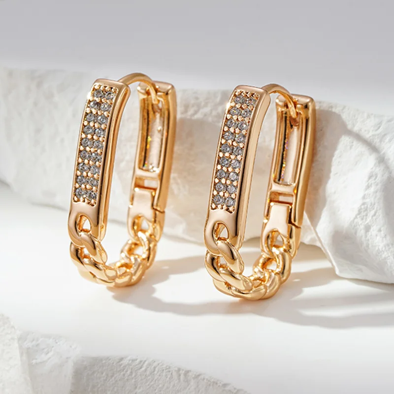 Wbmqda 585 розовое золото цвет фотоэлемент для женщин новый модный Креативный дизайн ежедневное соответствие изысканные ювелирные изделия 2023 тренд