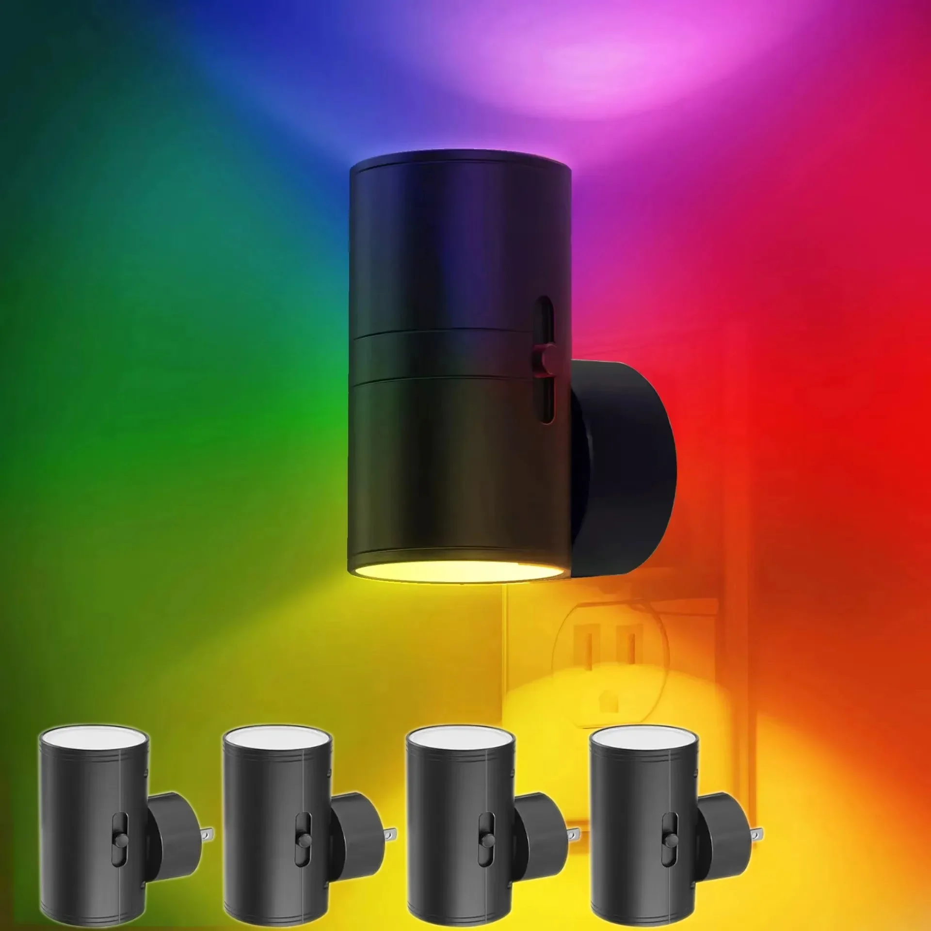 Dimbaar LED-nachtlampje Plug-in muur-nachtlampje met lichtsensor Automatisch aan/uit van de schemering tot zonsopgang voor slaapkamer, hal, badkamer