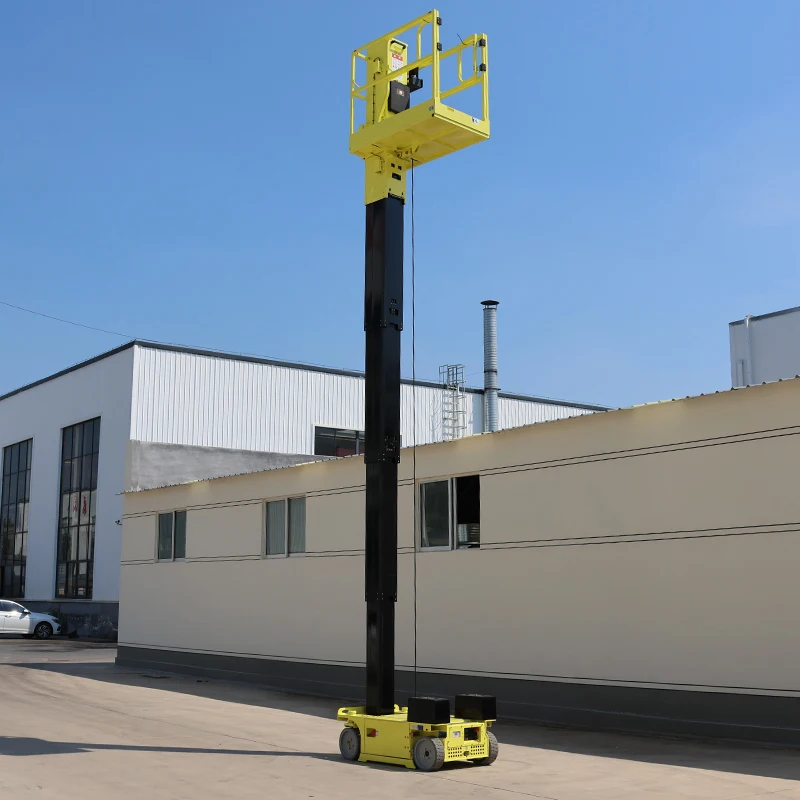 6m 7m 8m 9m telescopic lifting platform for aerial work portable self-propelled sleeve type vertical mast