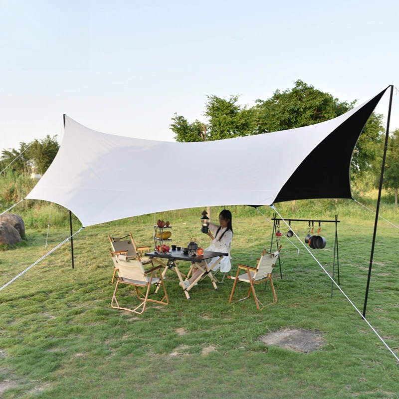 Outdoor Canopy Simple Multi-Purpose Tent Portable Thickened Camping Picnic Sun Protection Octagonal Butterfly Sunshade