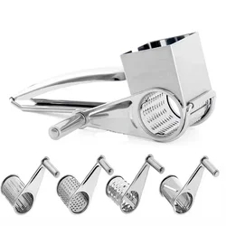 Manual Cheese Grater Crank Rotary Blades Stainless Steel Vegetable Chopper Multifunctional Kitchen Gadget Supplement Grinder