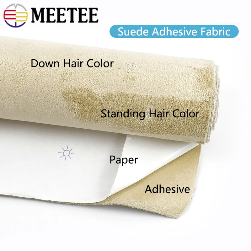Meetee 20*70cm 50*143cm Suede Self-adhesive Fabric Velvet Adhesive Cloth for Car Interior Door Jewelry Box DIY Trims Fabrics
