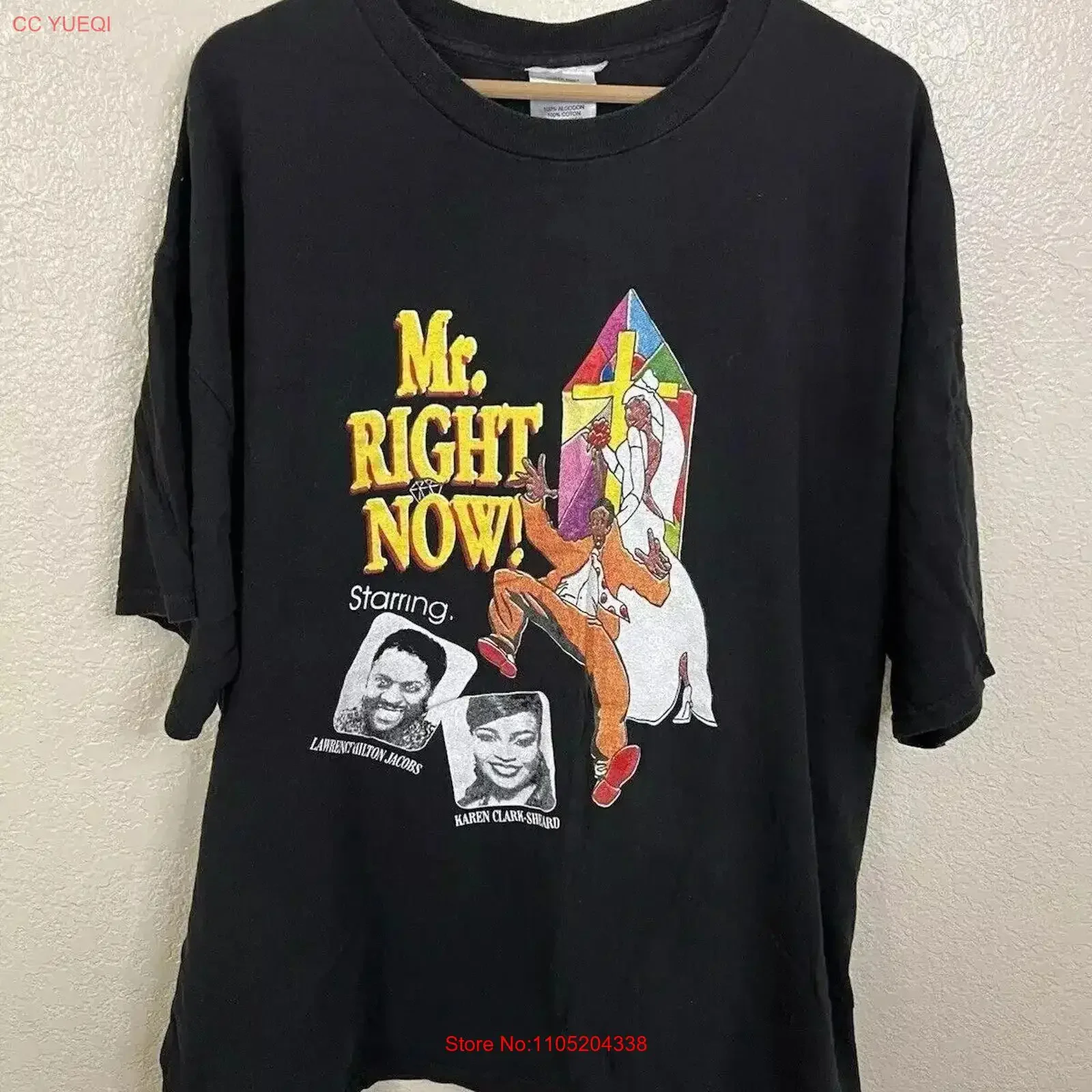 Vintage 90s Mr Right Now Praise God David E Albert Movie Promo T Shirt Size ALL vintage Washed Stylish Breathable Stretched