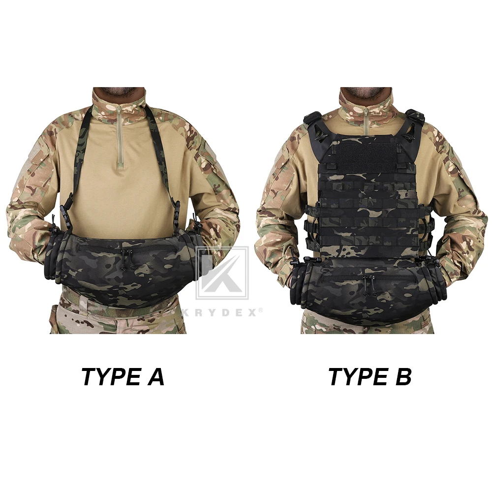 KRYDEX Hand Warmer Pouch, Winter Tactical Muff with Sherpa Fleece Lining, Water-Resistant Cold Weather Gear for Outdoor Camping,