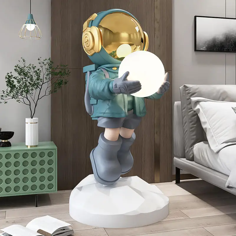 The latest hot sale astronaut statue ornament handmade abstract creative resin home decoration sculpture child