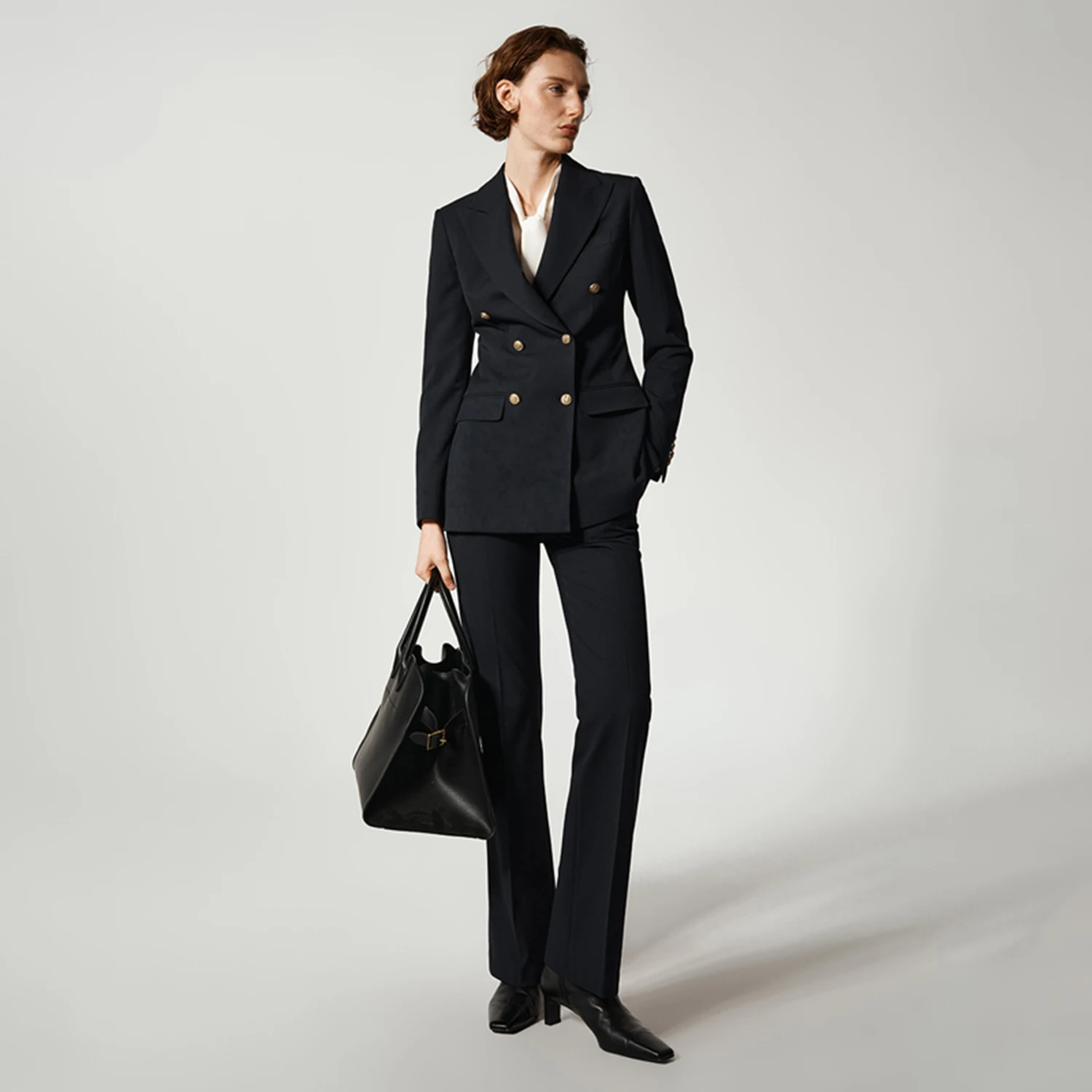 アリンジェントル レディース パンツスーツ 2ピースセット クラシック ダブルブレスト レディースブレザー ファッションスーツ オフィスコーデ カスタマイズ可能