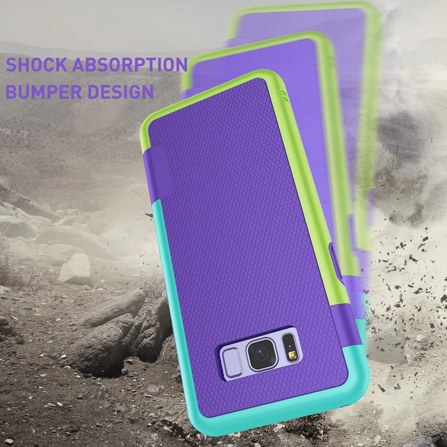 Galaxy S8-funda híbrida ultradelgada, 3 colores, a prueba de golpes, suave, TPU, dura, PC, para Samsung Galaxy S8, S9, S10 Plus