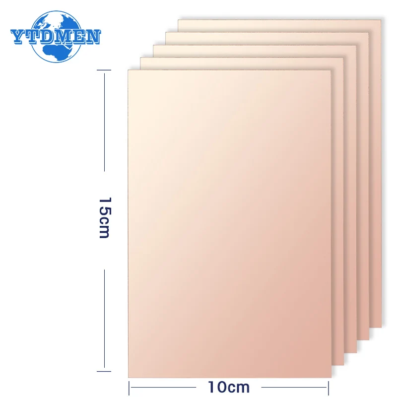 5/10 szt. FR4 płytka pokryta miedzią 10x15cm pojedyncza płyta boczna DIY zestaw PCB dla Arduino