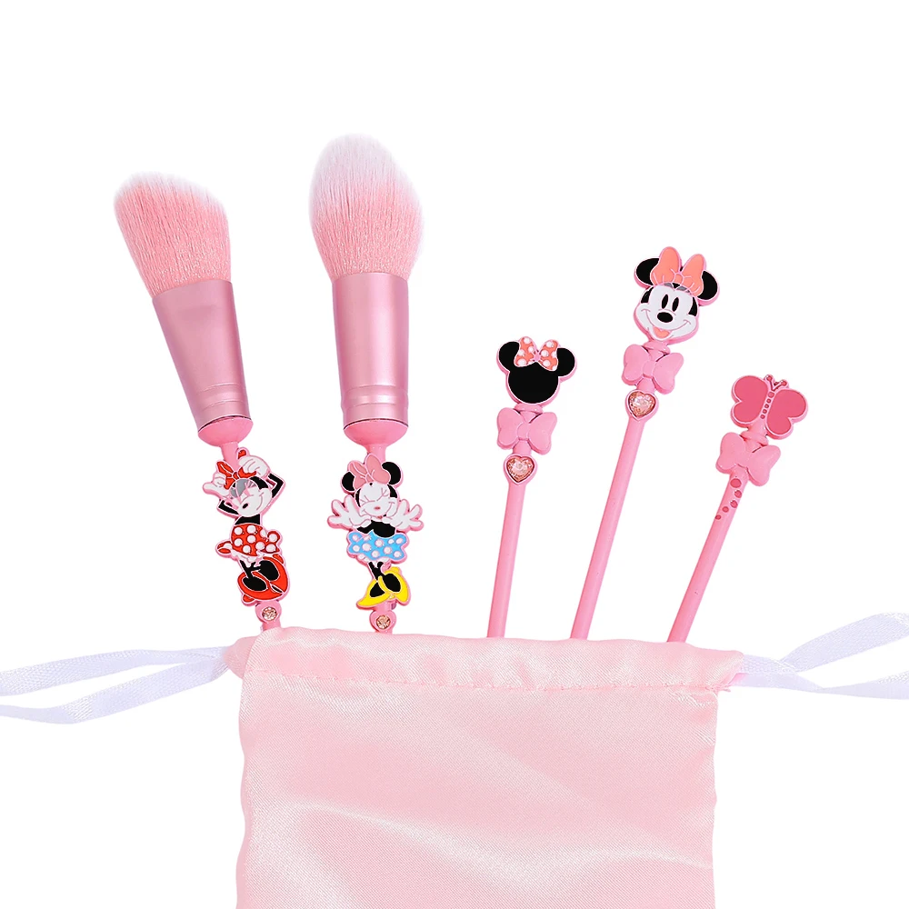 5 pcs Minnie Mouse Professional Makeup Brush Soft Portable Makeup Brush Foundation Blush Powder Eyeshadow Makeup Tools