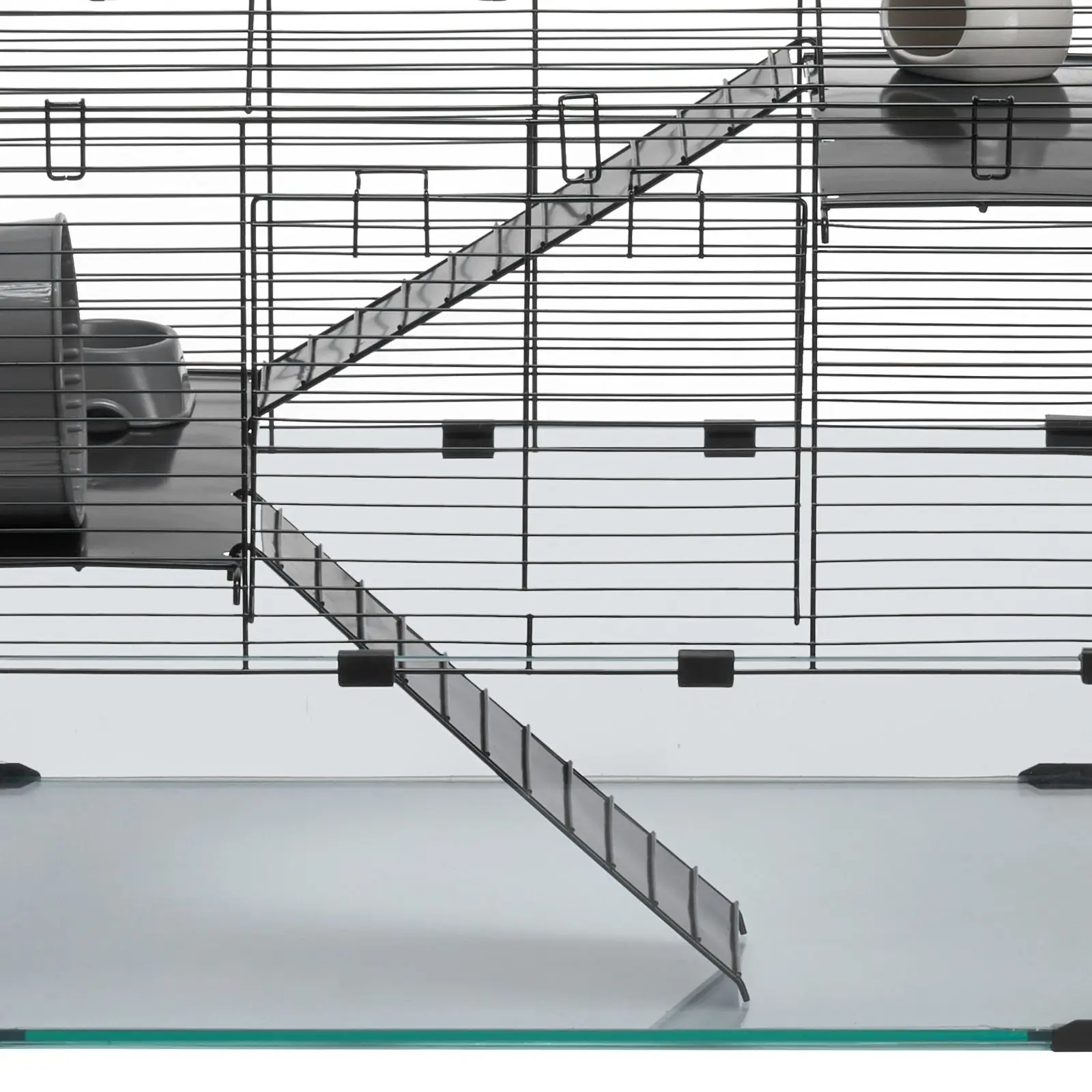 Hamster Cage, 360 Degrees Viewing Transparent Hamster Habitats, Small Animal Cage, 22.8 X 15 X 21.3 In, Ventilated Pet Mouse
