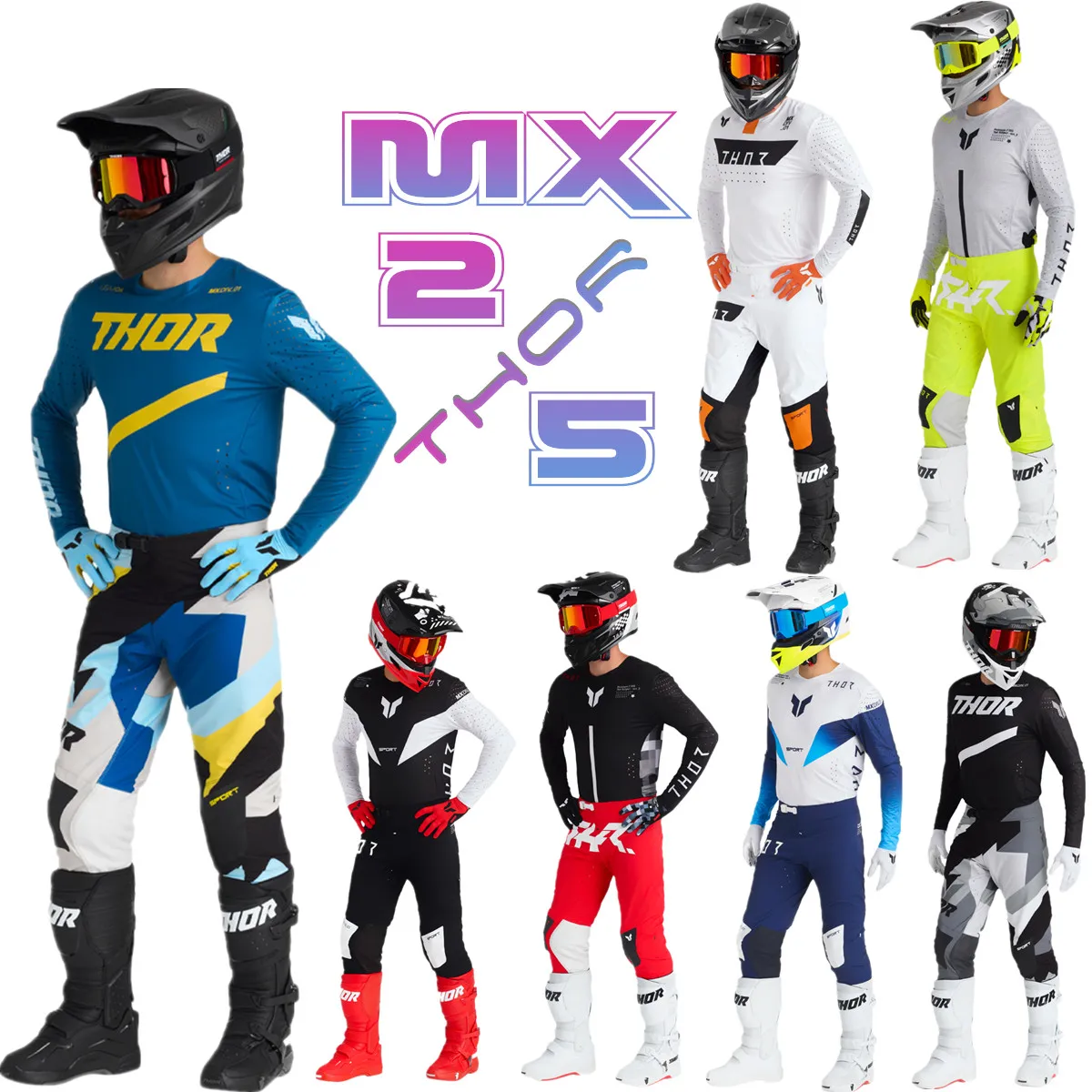 DEGGEN 2025 Helium FXR Motocross Gear Set Dirt Bike MX kit Off Road Race Wear Motorcycle Jersey Set ATV Combo Moto Suit