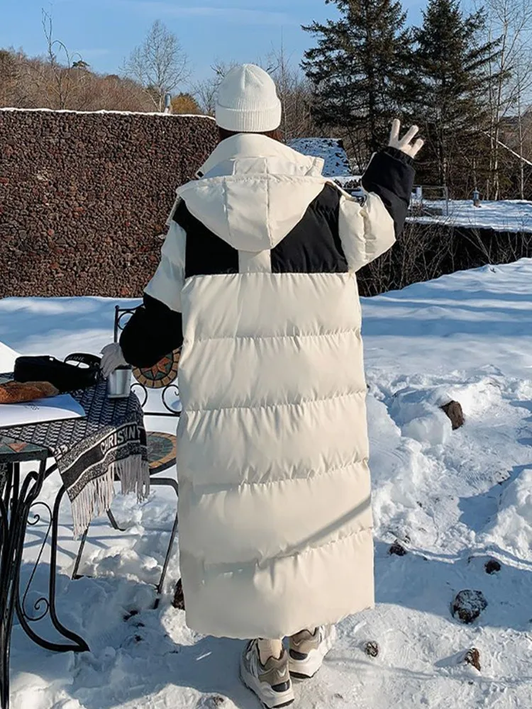 Зимнее пуховое пальто, женская пуховая куртка, большой размер, пуховая куртка, утепленные парки, длинные пальто, корейские куртки для женщин,