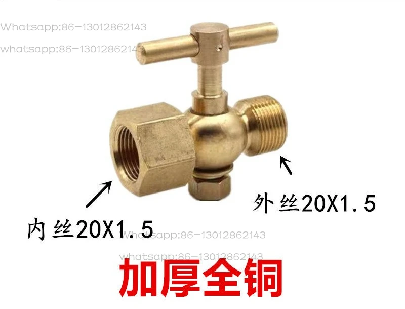 Two-way pressure gauge Three-way plug valve Inner and outer wire M20x1.5/4-minute valve switch