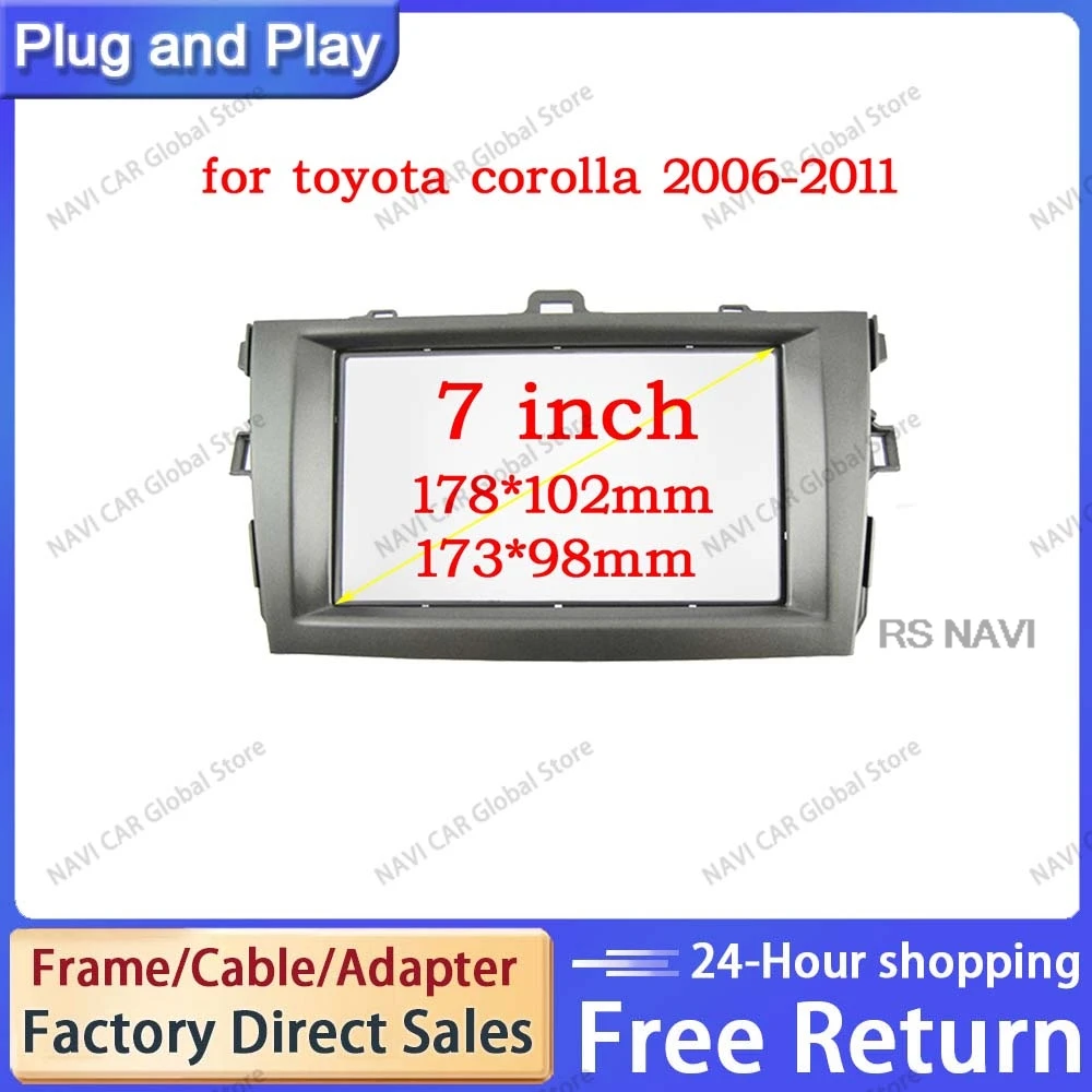 

NAVI 7-дюймовая панель для Toyota Corolla 2006-2011 автомобильное радио Android MP5 проигрыватель Корпус рамка 2Din головное устройство стерео панель Крышка приборной панели