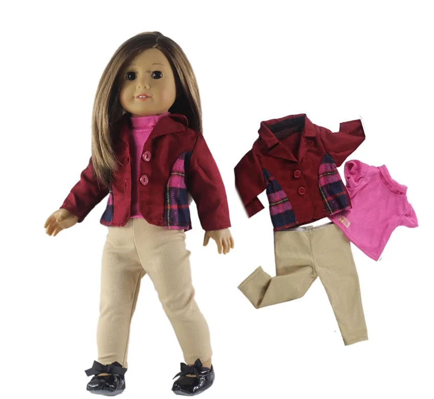 1 Set schöne Freizeitkleidung Puppenkleidung für 18-Zoll-amerikanische Puppen Viele Stile zur Auswahl A90 – Detail 9