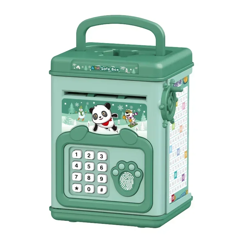 Smart Electronic Piggy Bank for Children with Fingerprint Password Safe Cash Box Automatic Money Box Gift for Kids - view 4