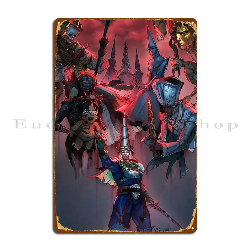 Creepy 80s Blasphemous Metal Signs Funny Mural Print Custom Wall Cave Tin Sign Poster