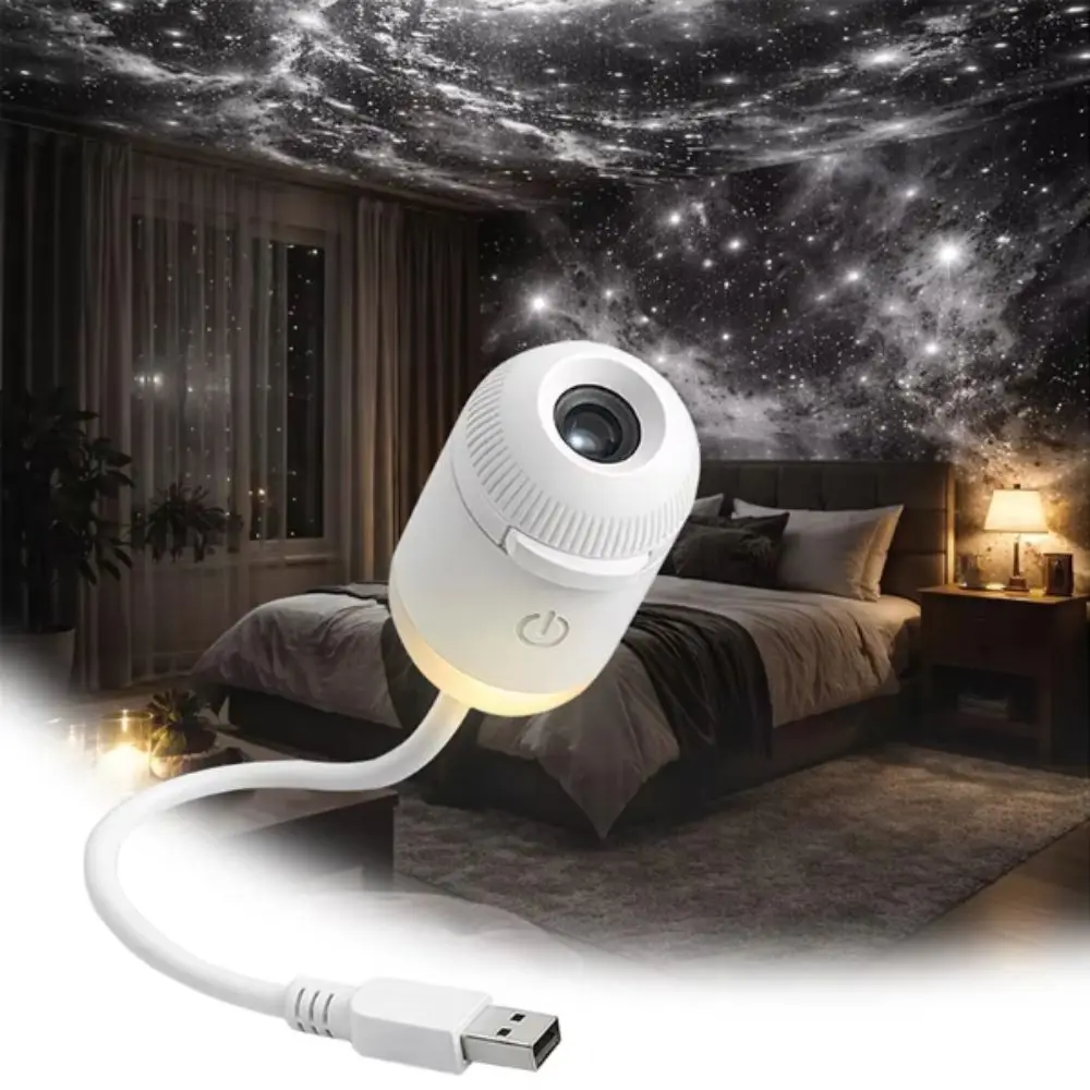 High-definition Galaxy Star Projector 360 Adjust Flexible Gooseneck Night Light Projector Smart Dynamic USB Powered