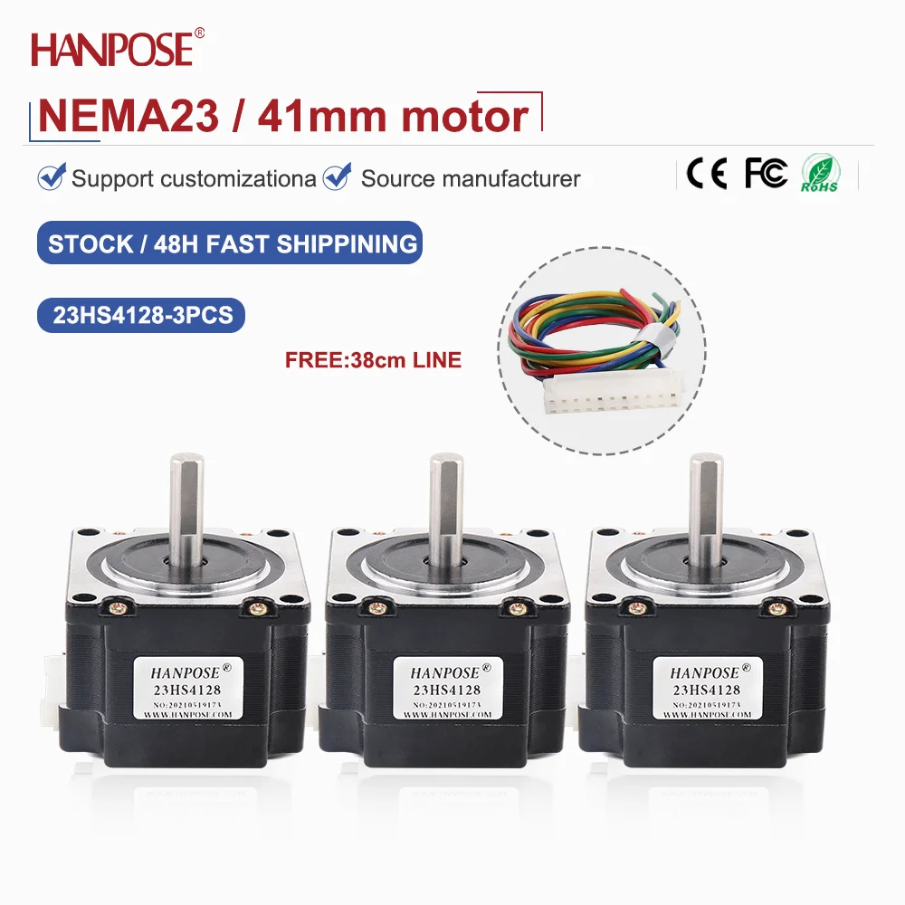 

NEMA23 3 шт. 23HS4128 шаговый двигатель 0,55 Нм 2,8 А двухфазный четырехпроводной аксессуар для 3D-печати производитель двигателей прямые продажи
