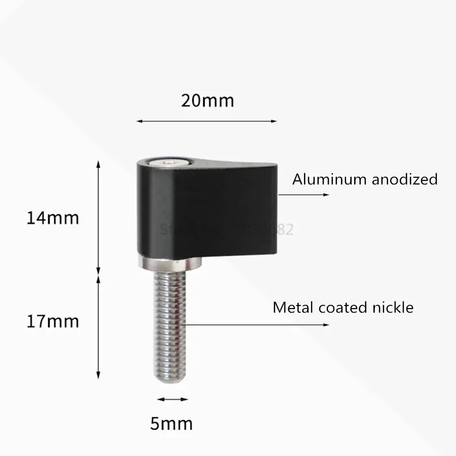 M4 M5 M6 Male Threading 17mm Long Rotating Knob Adjustable Thumb Lever Screw For DJI Ronin-M Gimbal Stabilizer Hand Twist Handle