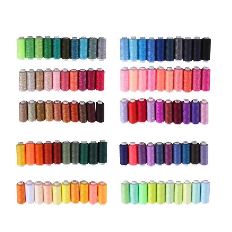 Sewing Thread Set 100 Colour 250Yd Each Spool Polyester Thread Kit For Hand Or Machine Sewing-ABSW