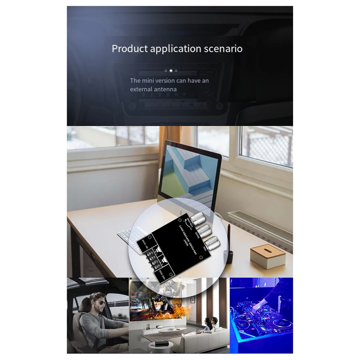 A07I-502MT Bluetooth 5.0 Subwoofer Versterker Board 2.0 Kanaals High Power Audio Stereo Versterker Board 2X50W Bass AMP