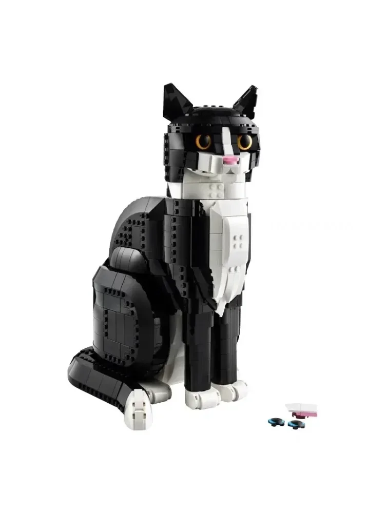 2024 IN STOCK New Tuxedo Cat Building Blocks Creative Cartoon Animal Assembly Toy DIY Educational Puzzle Toys Gift