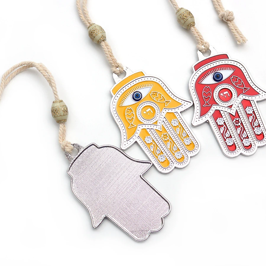 Fatima Hand Pendant Khamsa Lucky Pendant Amulet Home Wall Decoration Jewelry for Israel Arabic Turkiye Special Gifts Party Charm
