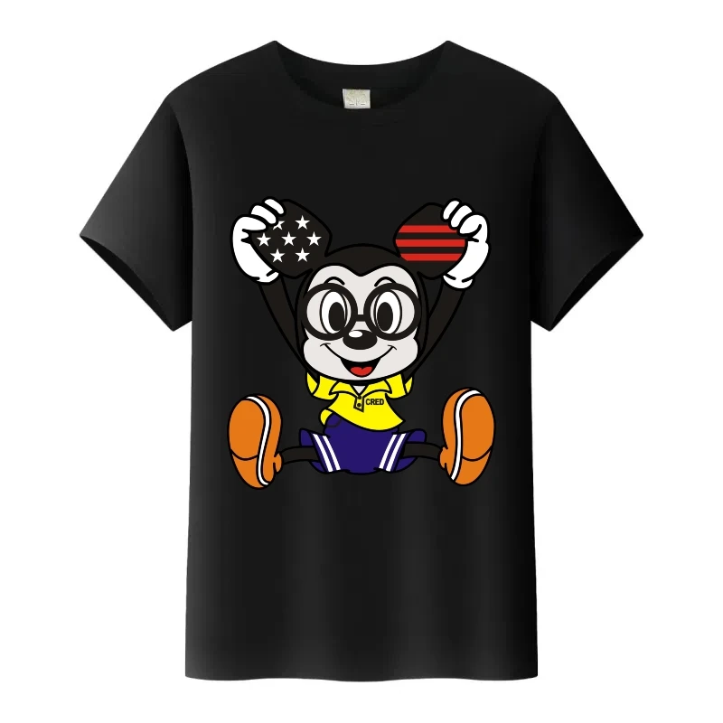 أزياء ديزني الكرتون ميكي ماوس طباعة الملابس الصيف فتاة أعلى امرأة التي شيرت الأبيض الاطفال تي شيرت الأسرة تيز القوطية الرجال البلوزات