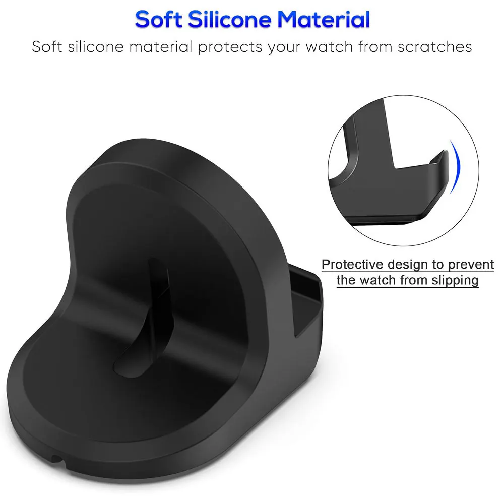 Silicone Charger Dock Holder For Samsung Galaxy Watch Ultra 47mm Charger Stand USB Cable Charge Galaxy Watch 7/6/5/5 Pro 40 44mm image 4