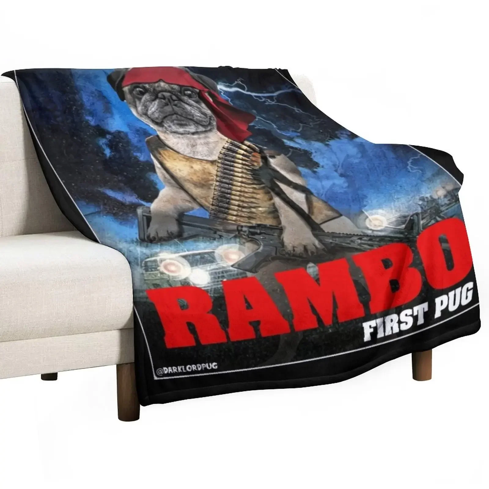 

First Pug Throw Blanket manga Designers Blankets