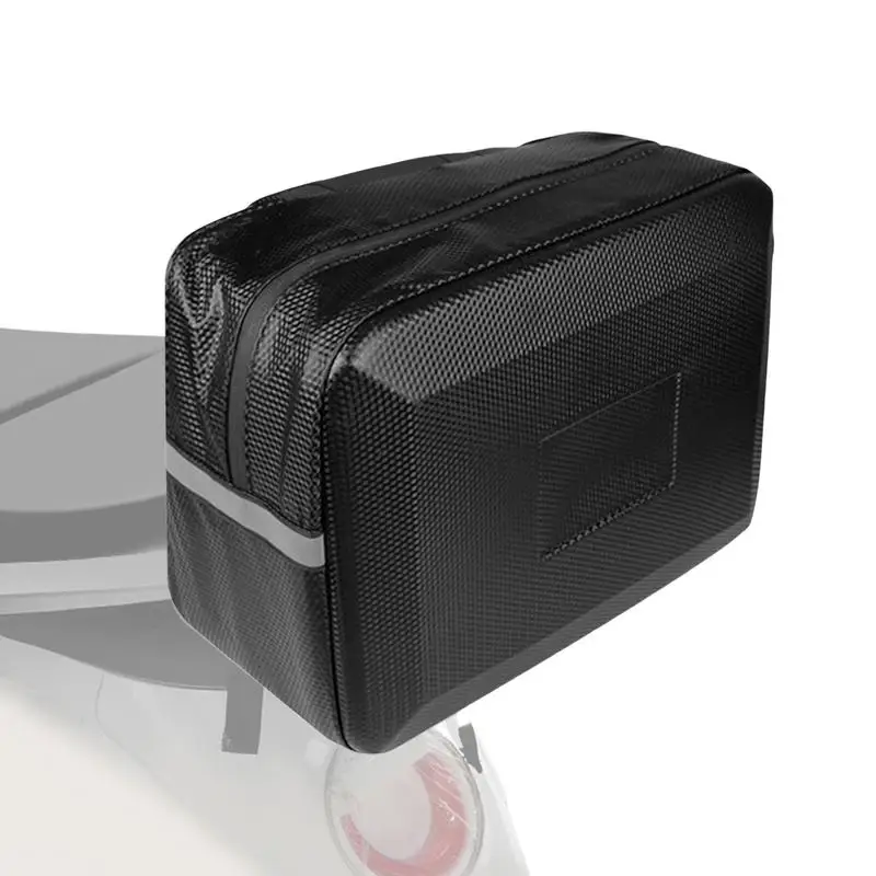 

Motorcycle backrest bag Motorcycle Tail Bag 9L Reflective PVC Motorcycle Rack Bag Cycling Gear Rack Zipper Storage Pouch Bag