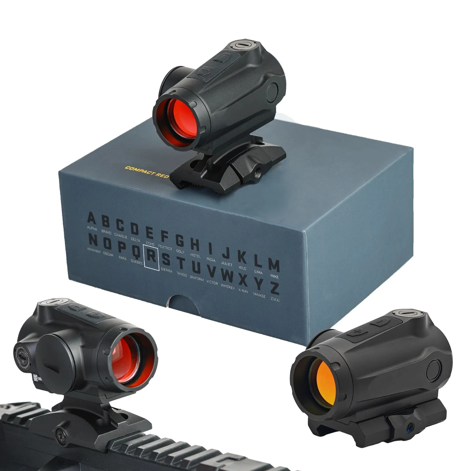 

Original R5 GEN II 1x20mm 2 MOA Red / Green Dot Sight Shooting & Hunting Scope Durable Closed Emitter for Picatinny w/ Low Mount