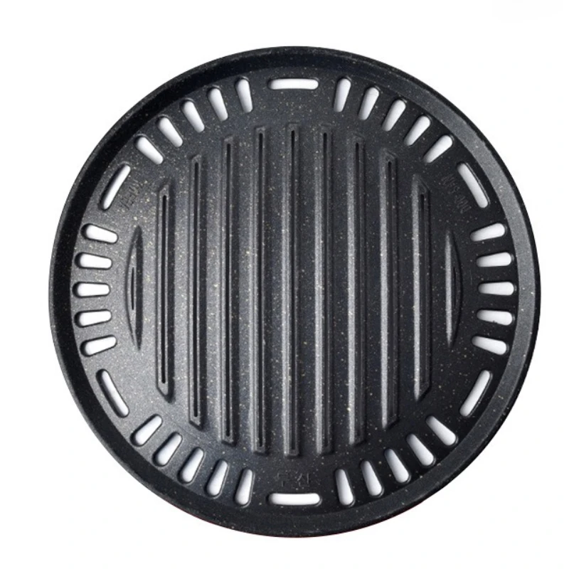  شواية فحم محمولة قابلة للطي، صينية من الحديد الزهر بفتحة تهوية مع مقبض مقاوم للحرارة، مجموعة أطباق شواء للتخييم والحديقة #5