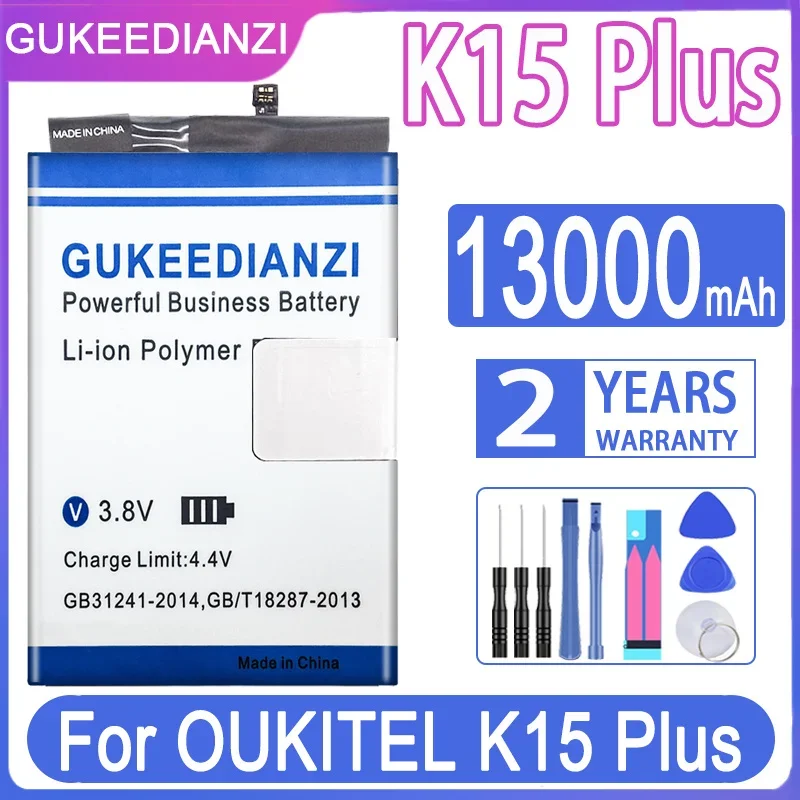 

GUKEEDIANZI Replacement Battery 13000mAh For Oukitel K15 Plus K15Plus