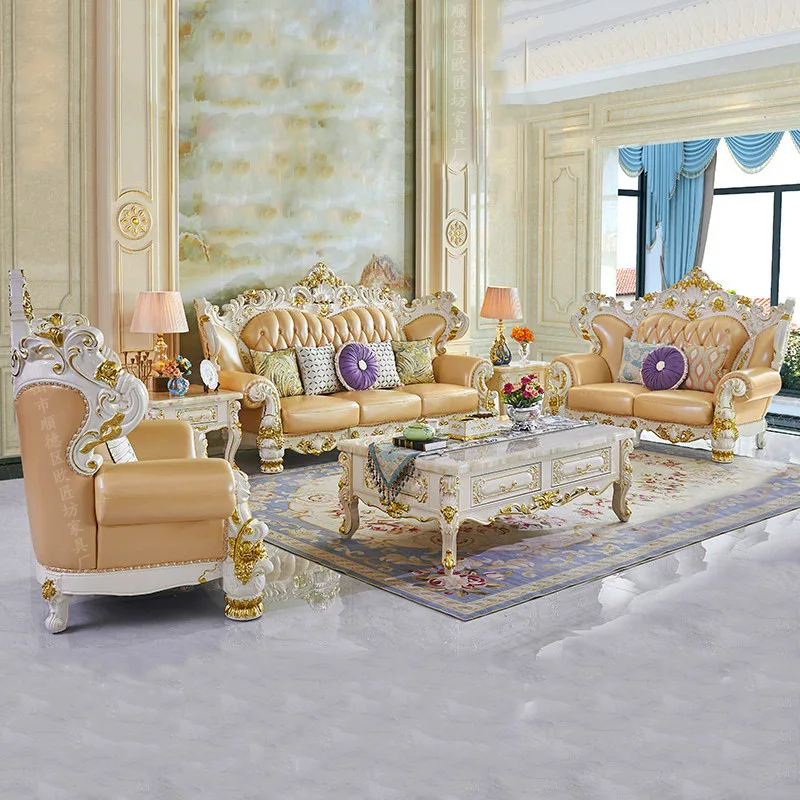 

Customizable European top leather sofa