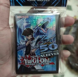 50 pz Yugioh KONAMI Duel Monsters Kaiba Blue Eyes White Dragon Collection maniche protettive per carte Duelist sigillate ufficiali