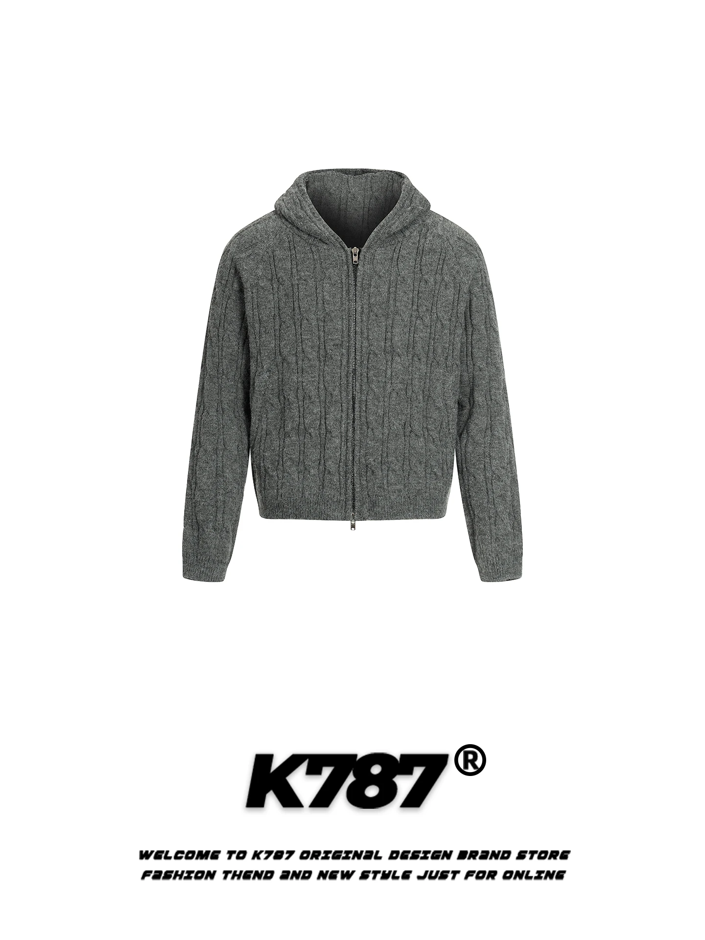 

Американский повседневный вязаный свитер-шапка для мужчин, модная универсальная верхняя одежда, мягкая зимняя куртка из смеси полиэстера и нейлона