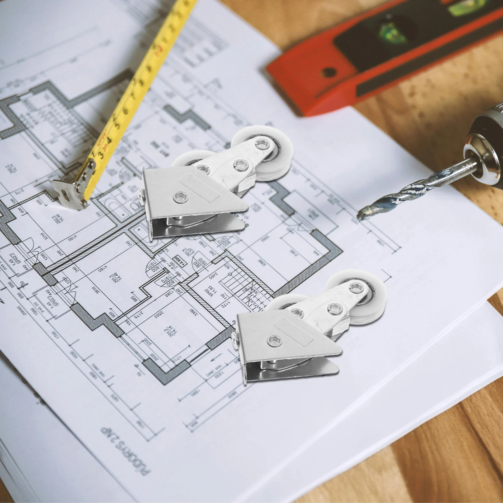 

4pcs Sliding Door Roller Aluminum Alloy Double Wheel Bearing For Window Gate Patio Screen Door Replacement Heavy Duty Track