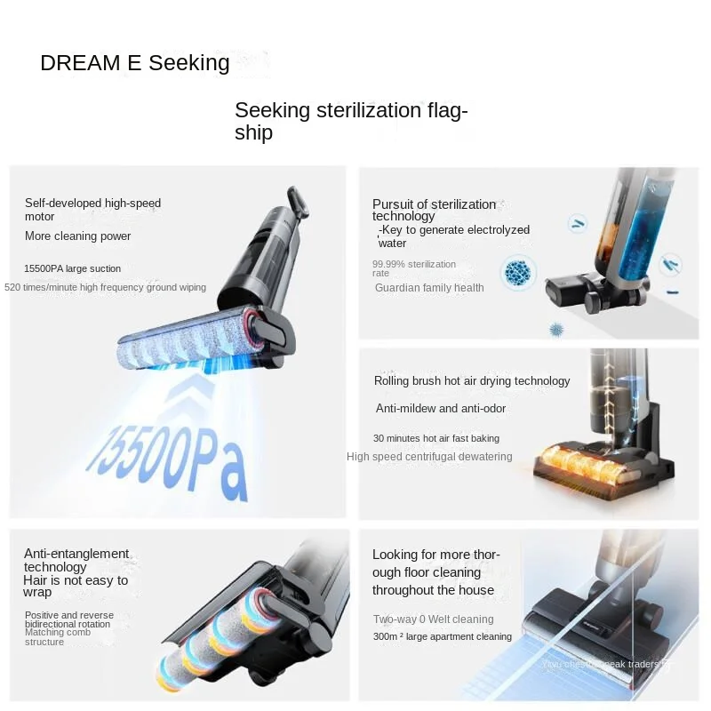 Dreame H12Pro Plus Vacuum Wireless Smart Machine Household Sweeper Handheld Dragging Integrated Mopping roborock qrevo master