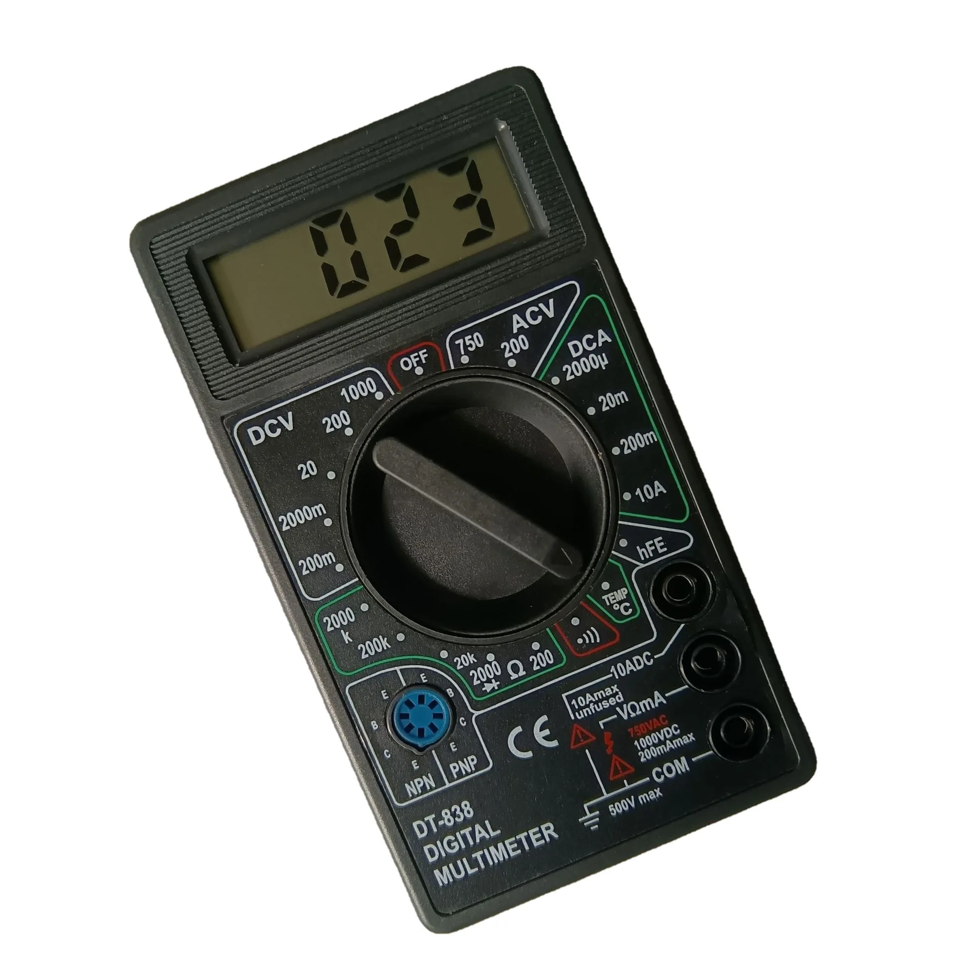 Digital multimeter DT838 Portable digital multimeter can measure temperature