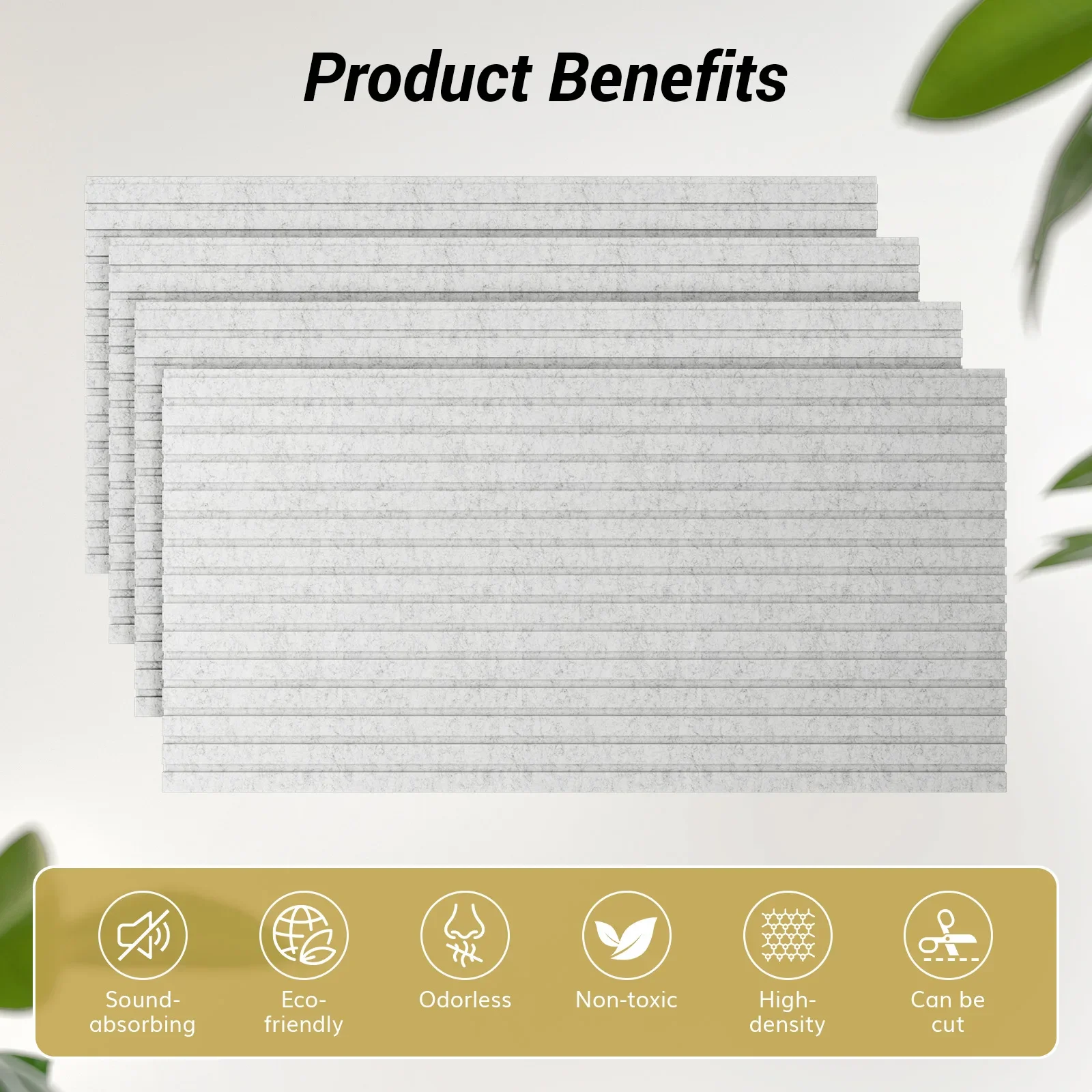 이중층 두꺼운 방음 벽 패널 자체 접착식, 47.2x23.6x0.72인치 고밀도 대형 방음 패널