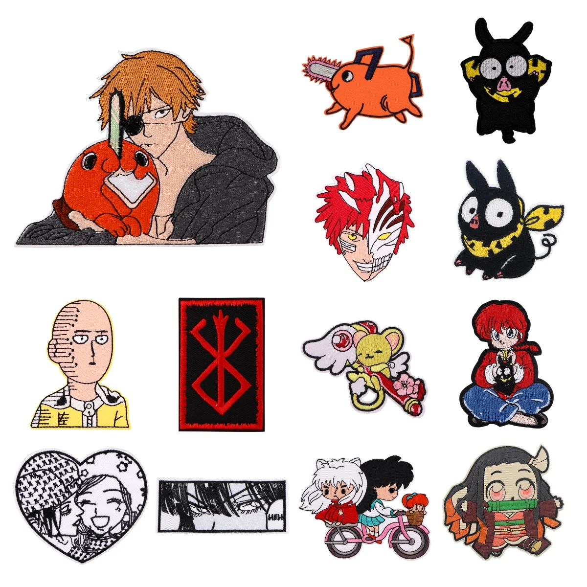 

Japanese Anime Embroidery Patch Iron On Patches For Clothing Thermoadhesive Patches For Jackets Sewing DIY Sticker