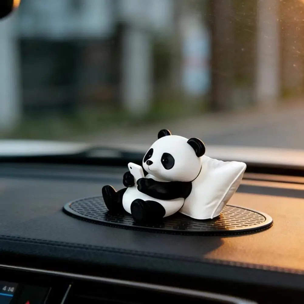 Cartoon Panda Ornament Car Ornament Home Decor Car Dashboard Easter Decoration Ornament Suitable For Desktop Ornament