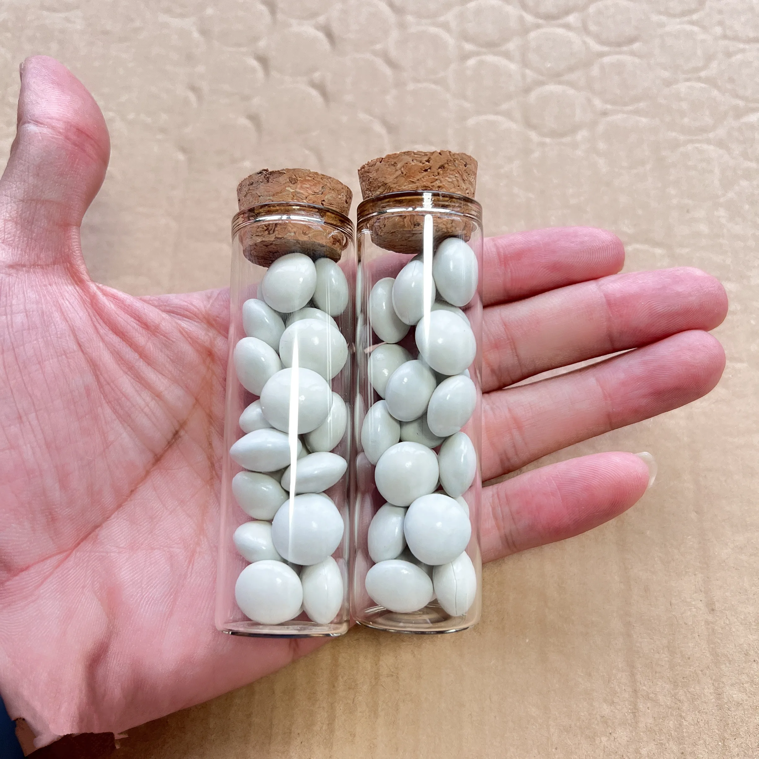 Diameter 25mm Wedding Dragees Glass Bottle Cork Glass Jars Test Tube Empty Container DIY Crafts Candy Bottle Wedding Gift