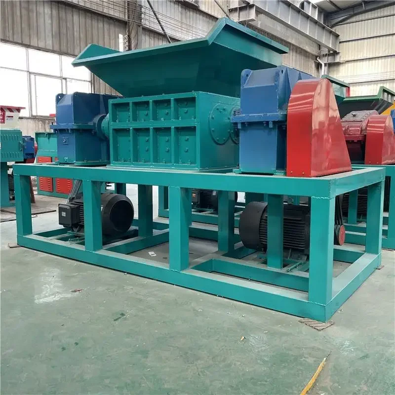 Scrap Metal Aluminum Cans Shredder Machine Iron Plastic Waste Car Two Shaft Shredder Recycling Machine