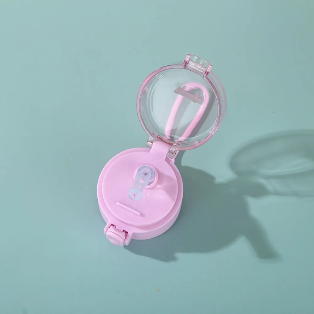 

Stainless Steel Mini Thermos Cup 150/250ml with Straw Pocket Insulated Cup Leak-proof One-button Opening Thermal Mug