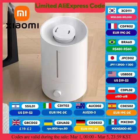 XIAOMI MIJIA 가습기 2, 탑 필 4L 초대형 쿨 미스트 가습기, 30H 런타임, 은이온 항균, 가정용, 대형 룸용 Best5 XIAOMI MIJIA 가습기 2, 탑 필 4L 초대형 쿨 미스트 가습기, 30H 런타임, 은이온 항균, 가정용, 대형 룸용 Best5