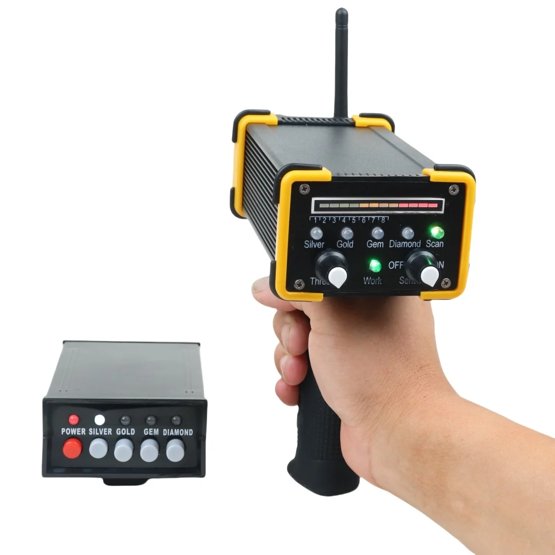 Metal detector professionale Cercatore di oro, argento e rame ad alta precisione, portata di ricerca di 1000 m, rilevamento di profondità di 30 m, ideale per gemme